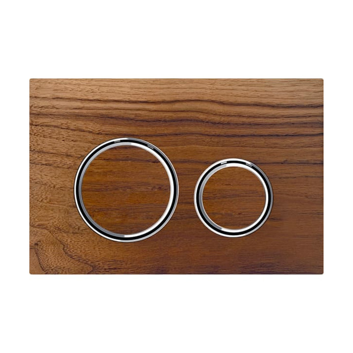 Przycisk uruchamiający Geberit Sigma50, do spłukiwania dwudzielnego, powłoka easy-to-clean, amerykański orzech włoski/chrom