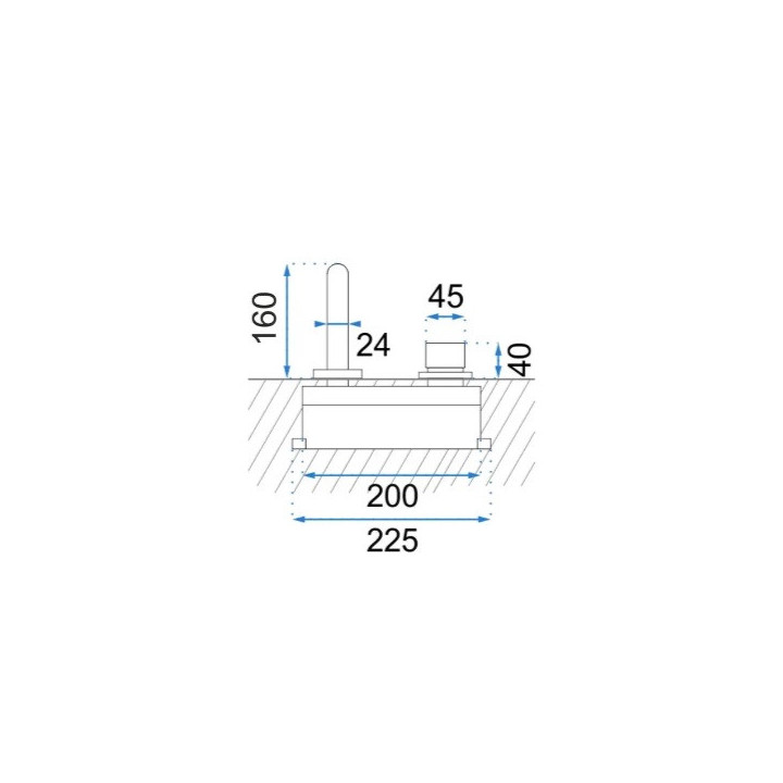 Bateria umywalkowa podtynkowa REA Lungo - złota