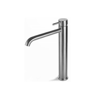 Bateria umywalkowa Vema Tiber Steel, stojąca, wysokość 166mm, wylewka 145mm, bez korka, stal nierdzewna inox