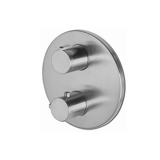 Bateria wannowo-natryskowa Vema Tiber Steel, podtynkowa, 2 wyjścia wody, przełącznik, stal nierdzewna inox