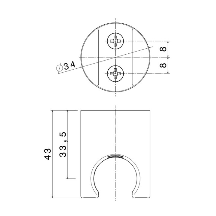 Przyłącze kątowe Vema Tiber Steel, okrągłe, z uchwytem, stal nierdzewna inox