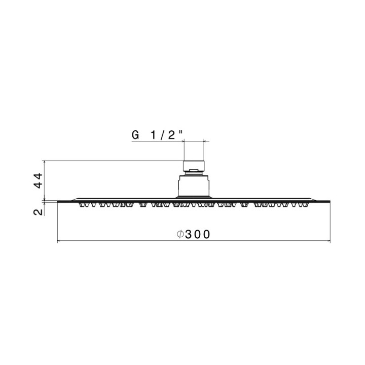 Deszczownica Vema Tiber Steel, ultraslim, 25cm, okrągła, stal nierdzewna inox