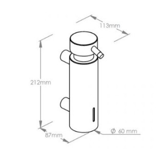Dozownik mydła w płynie mocowany do ściany, 300ml, Merida - chrom