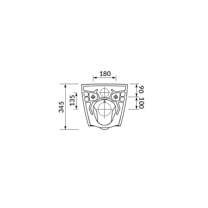 Miska zawieszana Cersanit City Square CleanOn z ukrytym montażem, bez deski - biała