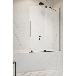 Parawan nawannowy Radaway Furo Gold PND II, prawy, szkło przejrzyste, 100x150cm, przesuwny, złoty profil