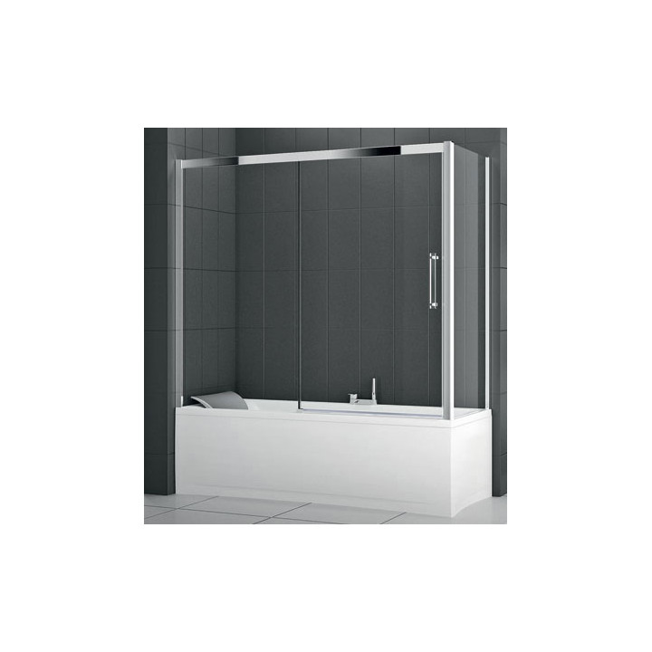 Parawan nawannowy Novellini Rose Rosse 2PV z drzwiami przesuwnymi (lewe) do wnęki lub ścianki bocznej - 176 cm- sanitbuy.pl