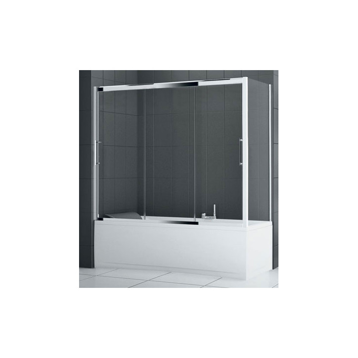 Parawan nawannowy Novellini Rose Rosse 3PV z drzwiami przesuwnymi do wnęki lub ścianki bocznej - 176 cm- sanitbuy.pl