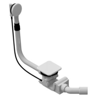 Specjalny zestaw odpływowo-przelewowy Kaldewei KA 4080, emaliowana pokrywa oraz pokrętło, biały