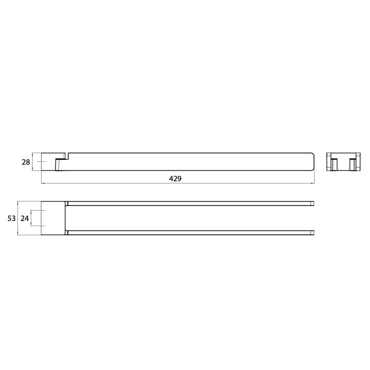 Uchwyt na papier toaletowy Emco Art, bez pokrywy, chrom