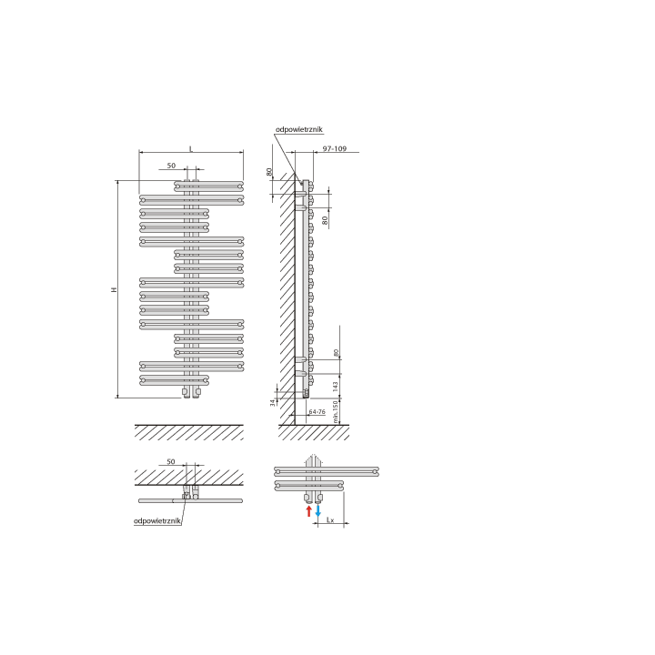 Grzejnik Purmo Kea 600x1022 mm- sanitbuy.pl