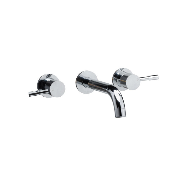 Bateria umywalkowa 3-otworowa Valvex Vegane, stojąca, wysokość 265mm, wylewka 162mm, korek automatyczny, chrom