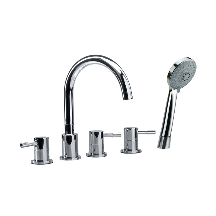 Bateria umywalkowa 3-otworowa Valvex Vegane, stojąca, wysokość 265mm, wylewka 162mm, korek automatyczny, chrom