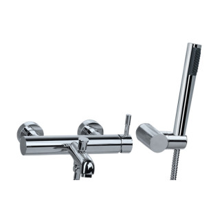 Bateria wannowa 5-otworowa Valvex Vegane, stojąca, wysokość 280mm, wylewka 190mm, zestaw natryskowy, chrom