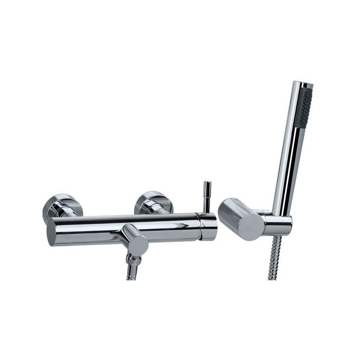 Bateria wannowa Valvex Vegane, natynkowa, wylewka 130mm, zestaw natryskowy, chrom