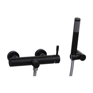 Bateria natryskowa Valvex Vegane, natynkowa, zestaw natryskowy, chrom