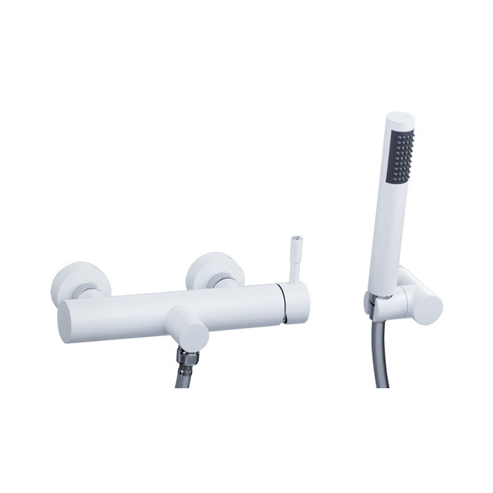 Bateria natryskowa Valvex Vegane Nero, natynkowa, zestaw natryskowy, czarny