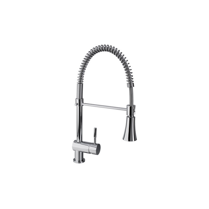 Bateria kuchenna Valvex Vegane, stojąca, wyciągana i obracana wylewka, chrom