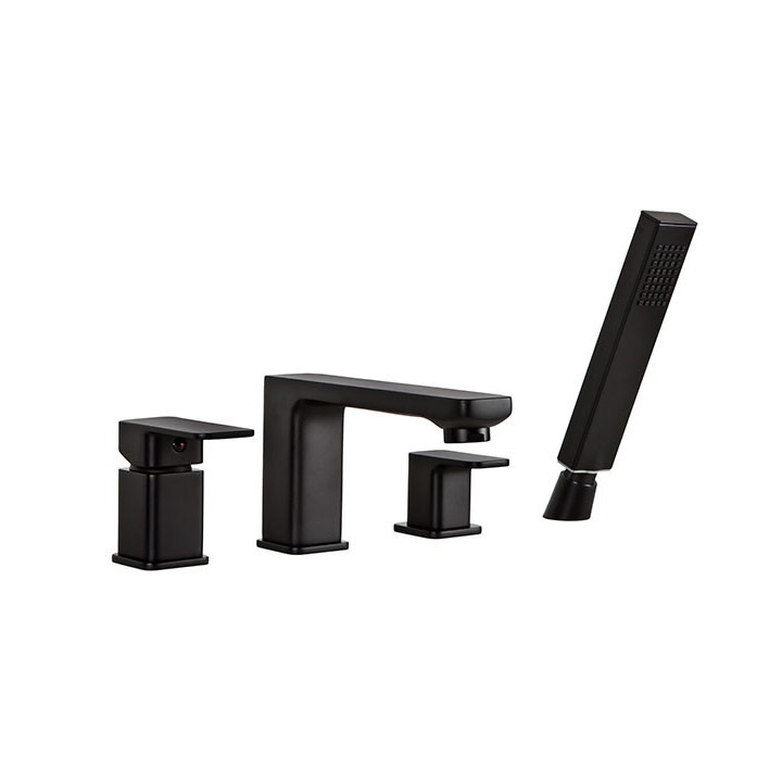 Bateria wannowa 5-otworowa Valvex Vegane, stojąca, wysokość 280mm, wylewka 190mm, zestaw natryskowy, chrom