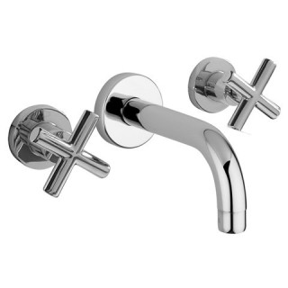 Bateria umywalkowa 3-otworowa Giulini Giovanni G3, ścienna, wylewka 20cm, chrom