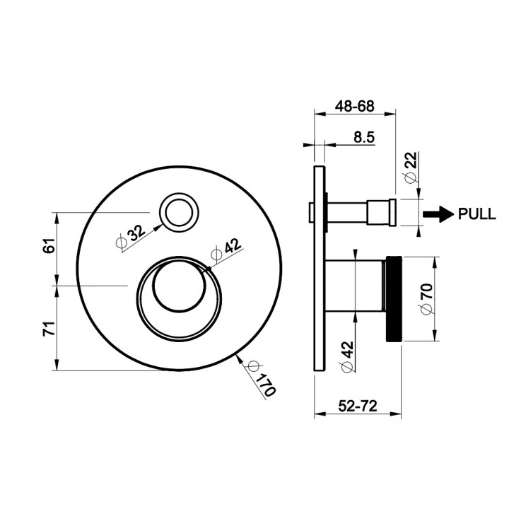 Bateria natryskowa Gessi Anello, podtynkowa, 2 wyjścia wody, chrom
