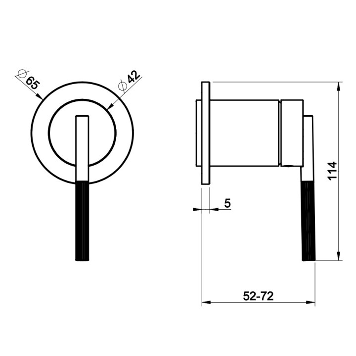 Mieszacz umywalkowy Gessi Ingranaggio, ścienny, chrom