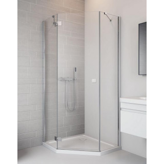 Kabina prysznicowa asymetryczna Radaway Nes PTD 80x90, szkło przejrzyste, 800x900 mm, profil chrom