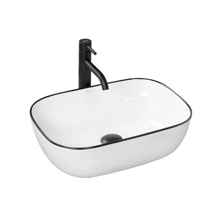 Umywalka REA Belinda Slim, nablatowa, 45,5x32,5x13,5 cm