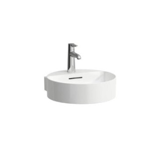 Umywalka ścienna Laufen Val 40x42,5cm SaphirKeramik z otworem na baterię i otworem przelewowym - biała