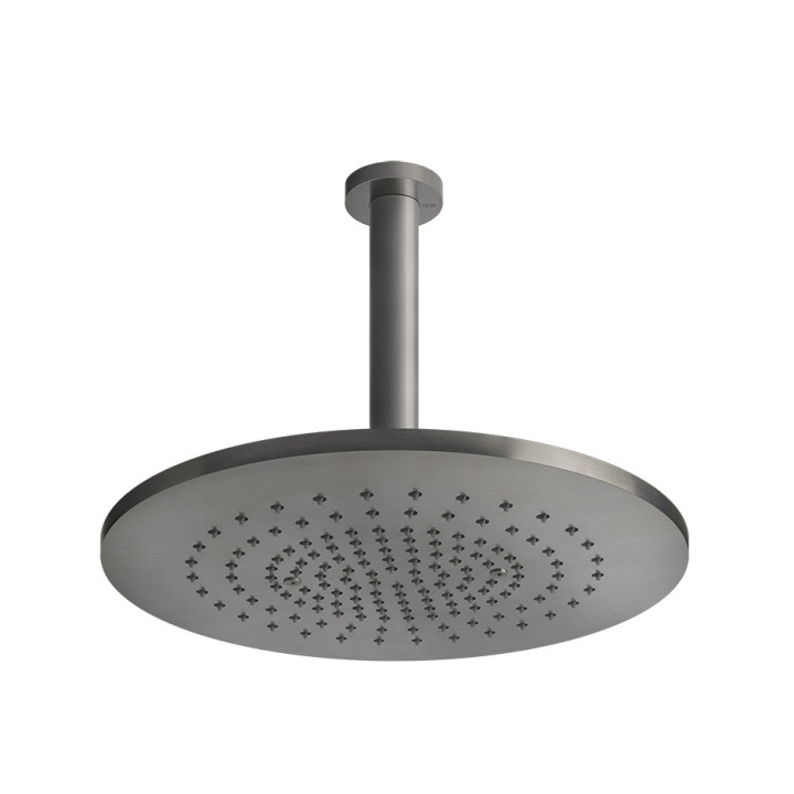 Deszczownica Gessi Shower316, okrągła, 355mm, regulowana, z ramieniem ściennym 500mm, stal szczotkowana
