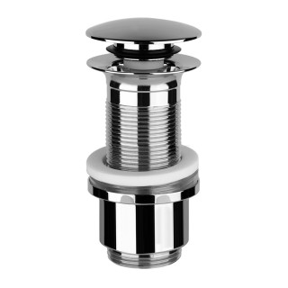 Korek click-clack Gessi, umywalkowy, z przelewem, Black Metal Brushed PVD