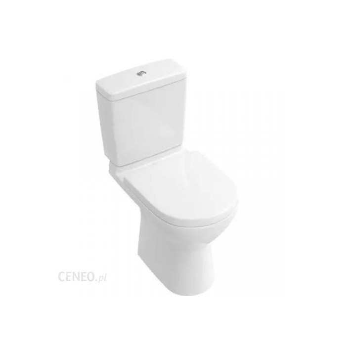 Miska Villeroy & Boch O.Novo 36x67 cm, stojąca, do kompaktu, odpływ pionowy, Weiss Alpin Ceramicplus