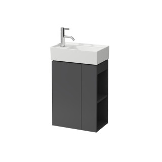 Szafka podumywalkowa Laufen Kartell by Laufen, 44cm, szklana półka, zawias z lewej, dla umywalki 815335, biały matowy