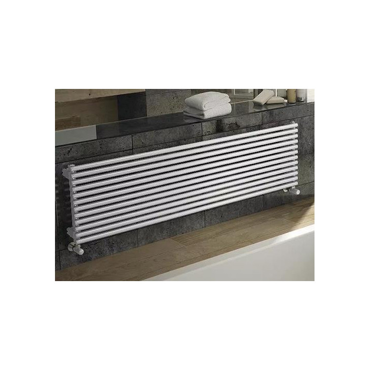 Grzejnik Irsap Sax 2 Poziomy 56x150 cm, podłączenie dolne prawe, jednorurowe (M93) - biały