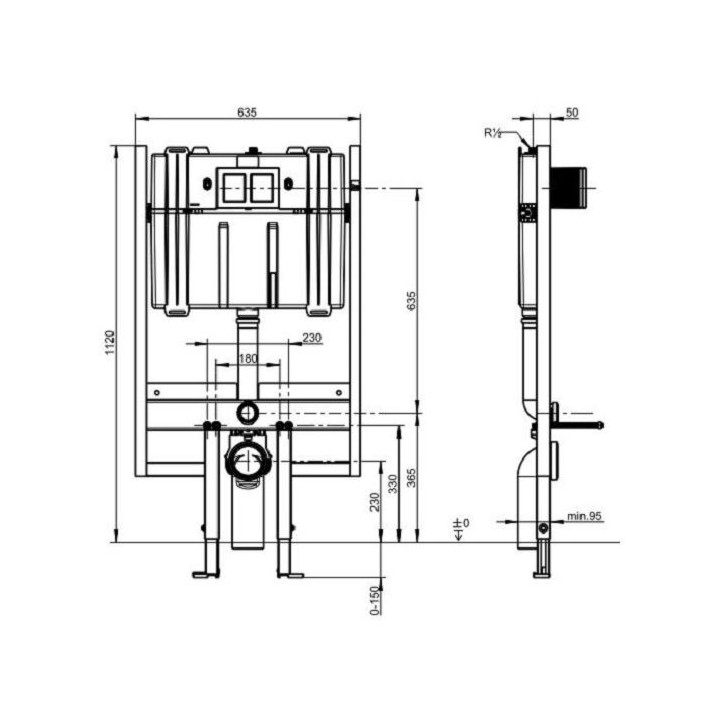Stelaż podtynkowy Villeroy&Boch ViConnect do wc wiszącego- sanitbuy.pl