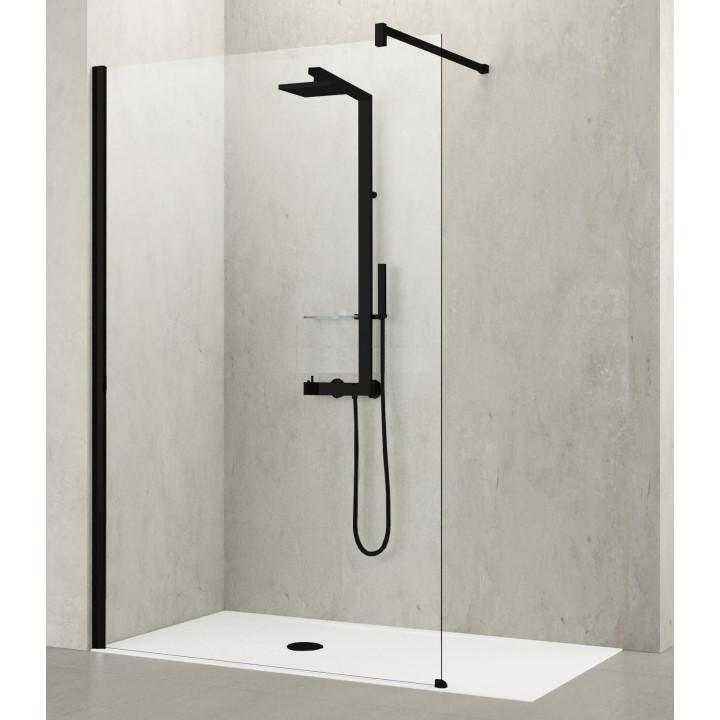 Ścianka stała prysznicowa Novellini Kuadra H 107-110 cm- sanitbuy.pl