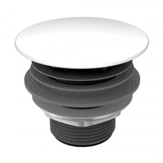 Odpływ permanentny Kaldewai 3904, okrągły, bez funkcji zamykania, emaliowana pokrywa, biały