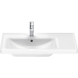 Umywalka wisząca/meblowa Duravit D-Neo, 80x48cm, z przelewem, otwór na baterię, biała