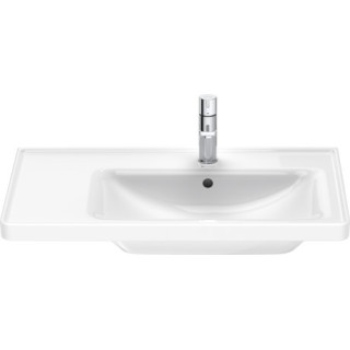 Umywalka wisząca/meblowa Duravit D-Neo, 80x48cm, z przelewem, otwór na baterię, biała