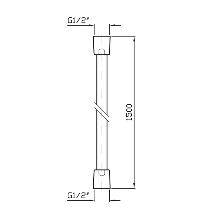 Wąż natryskowy Zucchetti Pan, PCV, 140cm, czarny
