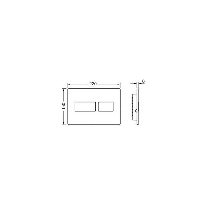 Przycisk spłukujący TECEsolid do WC - chrom połysk