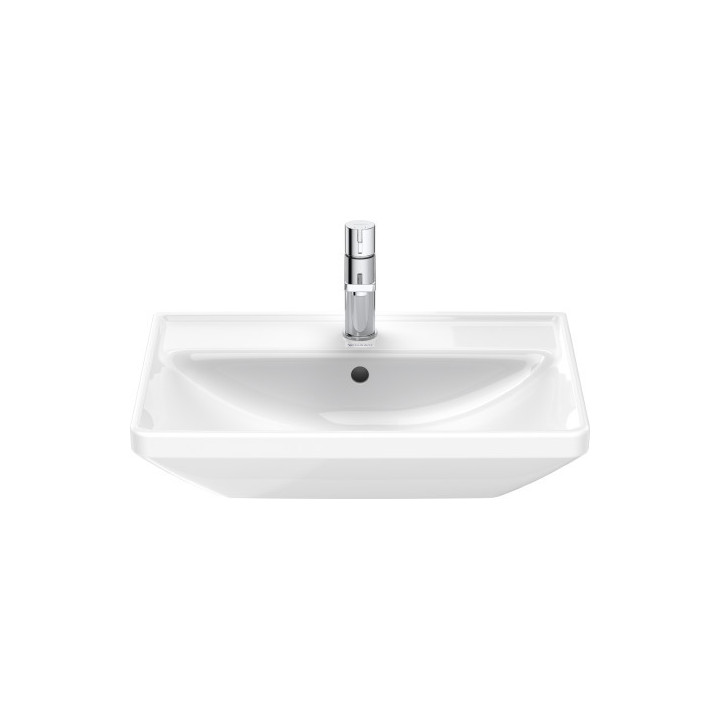 Umywalka wisząca Duravit D-Neo, 55x44cm, z przelewem, otwór na baterię, biała