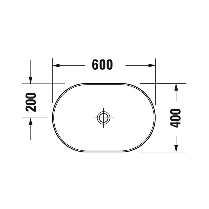 Umywalka stawiana na blat Duravit D-Neo, 40cm, okrągła, bez przelewu, bez otworu na baterię, biała