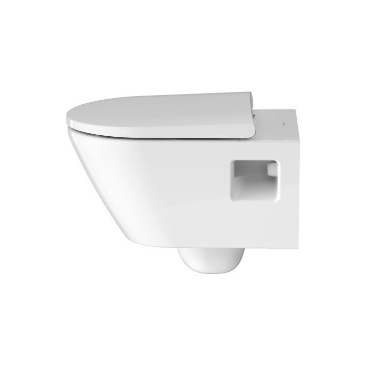 Miska toaletowa wisząca Duravit D-Neo Rimless, 54x37cm, bez rantu spłukującego, 4,5 l, UWL klasa 1, biała