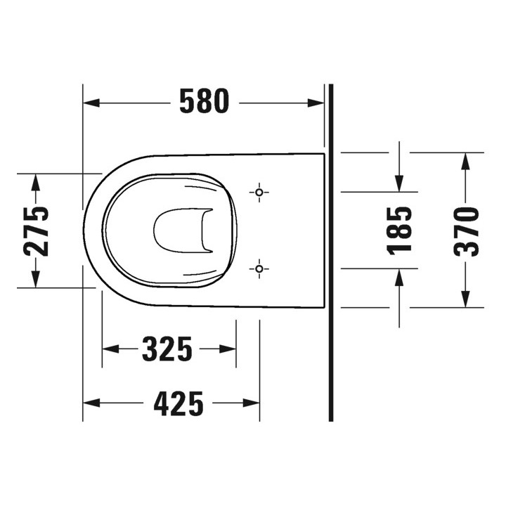 Miska toaletowa wisząca Duravit D-Neo Rimless, 54x37cm, bez rantu spłukującego, 4,5 l, UWL klasa 1, biała