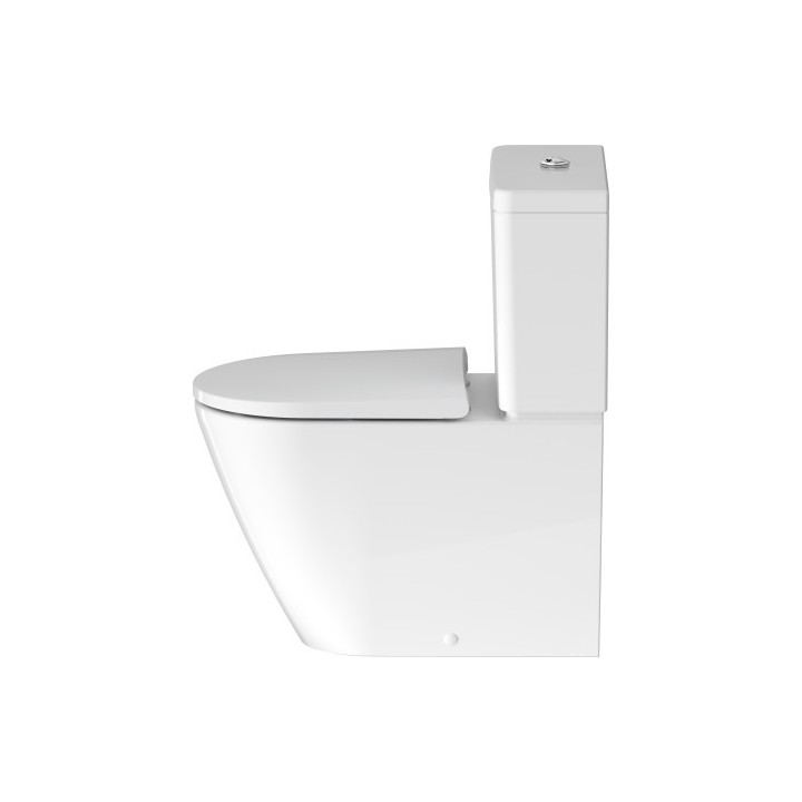 Miska toaletowa stojąca Duravit D-Neo Rimless, 58x37cm, odpływ poziomy, bez rantu spłukującego, 4,5 l, UWL klasa 1, biała