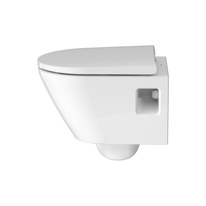 Miska toaletowa wisząca Duravit D-Neo Rimless, 54x37cm, bez rantu spłukującego, 4,5 l, UWL klasa 1, biała