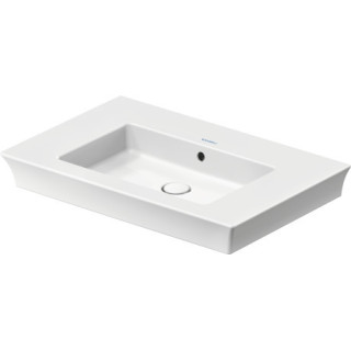 Umywalka wisząca/meblowa Duravit White Tulip, 75x49cm, z przelewem, otwór na baterię, biała