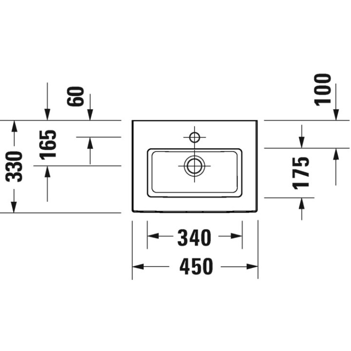 Umywalka wisząca/meblowa Duravit White Tulip, 105x49cm, z przelewem, otwór na baterię, biała