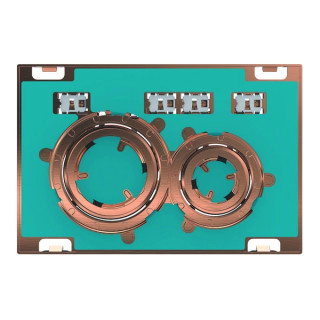 Przycisk uruchamiający Geberit Sigma21, spłukiwanie dwudzielne, szkło, czarny/czerwone złoto