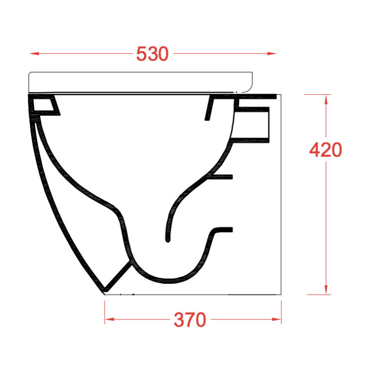 Miska stojąca przyścienna Artceram File 2.0, 53x37cm, Rimless, bez rantu spłukującego, brown matera